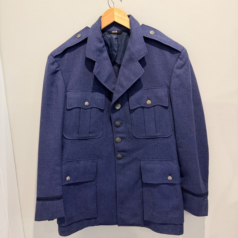 Vintage 1950 Korean War USAF Blue-84 Wool Serge Service Superior Coat | Size 42S